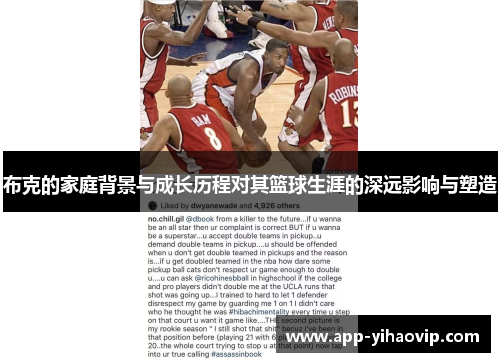 布克的家庭背景与成长历程对其篮球生涯的深远影响与塑造