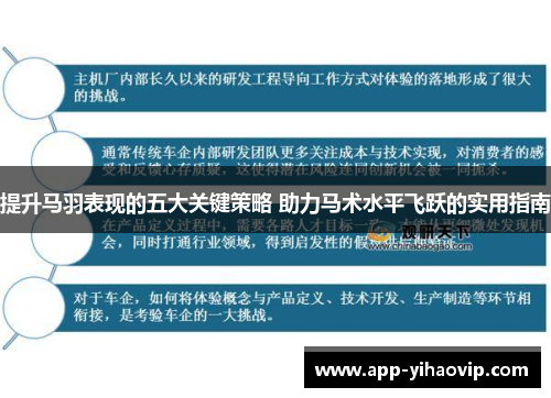 提升马羽表现的五大关键策略 助力马术水平飞跃的实用指南